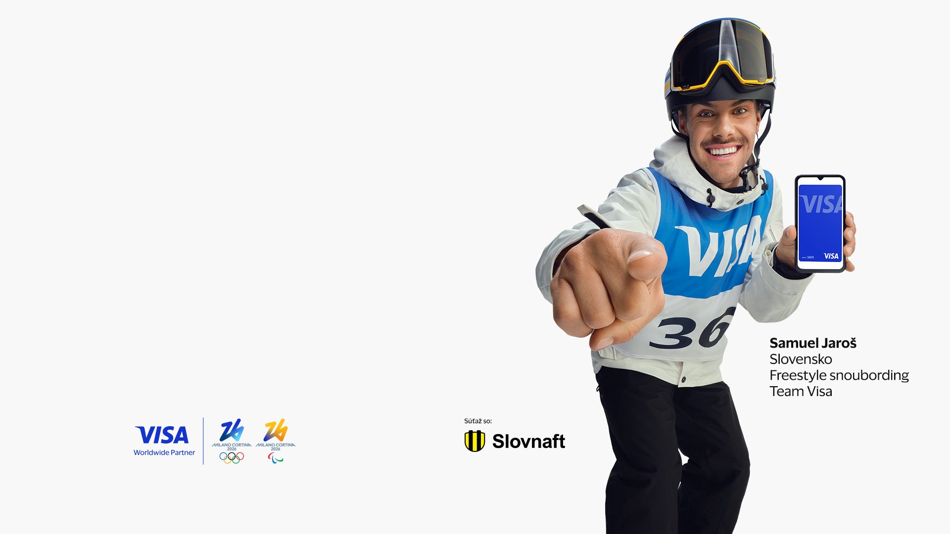 milan cortina athlete pointing 