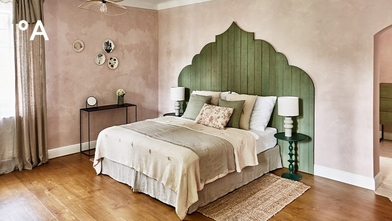 double bed in bedroom