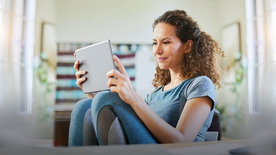 Woman on iPad